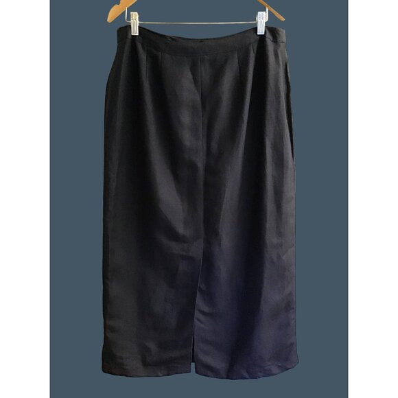 EMMA JAMES-WOMENS A-LINE MIDI SKIRT BUTTON FRONT CLOSURE FULLY LINE BLUE SIZE 16 - Picture 2 of 6